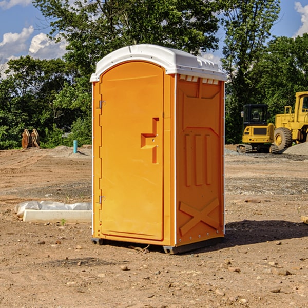 how often are the porta potties cleaned and serviced during a rental period in Port Trevorton